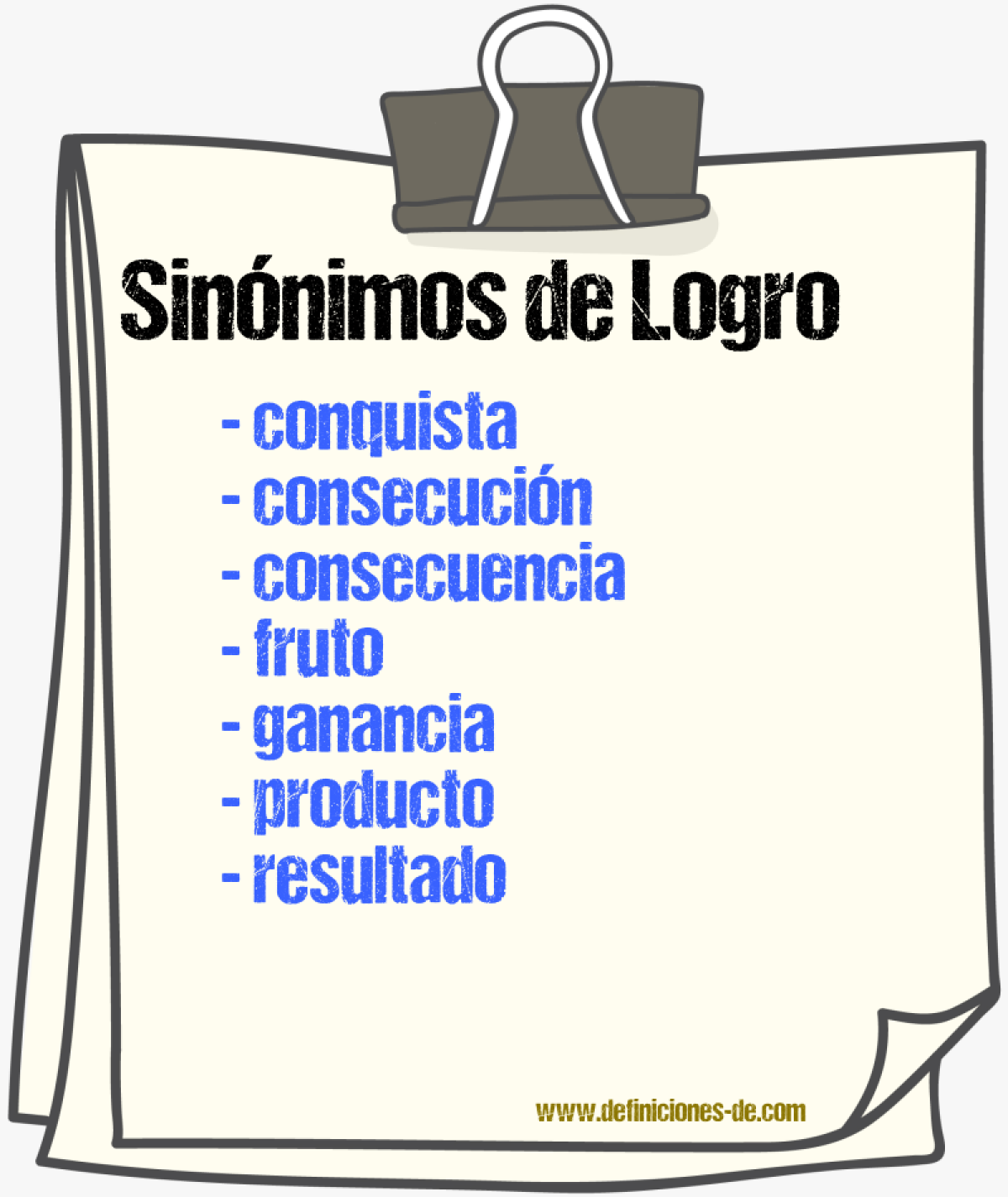 Sinnimos de logro