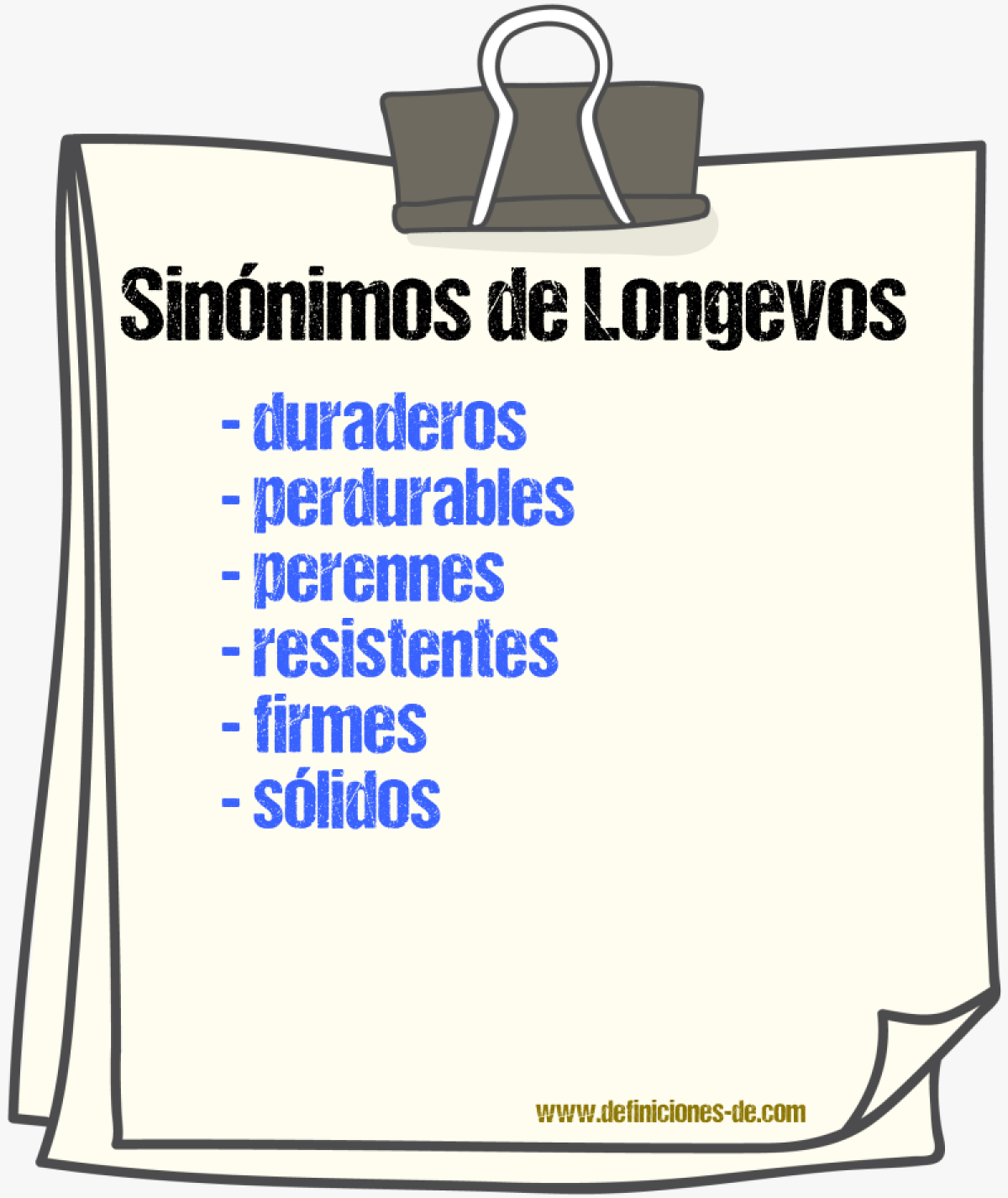 Sinónimos de longevos