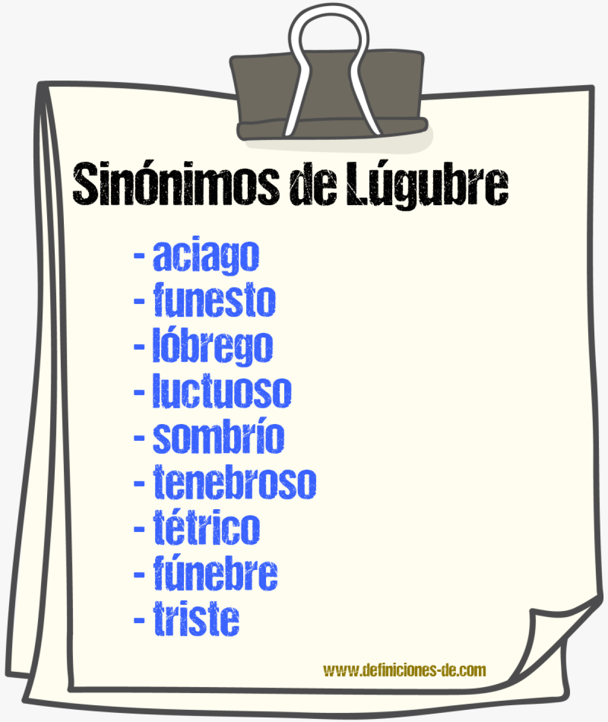 Sinnimos de lgubre