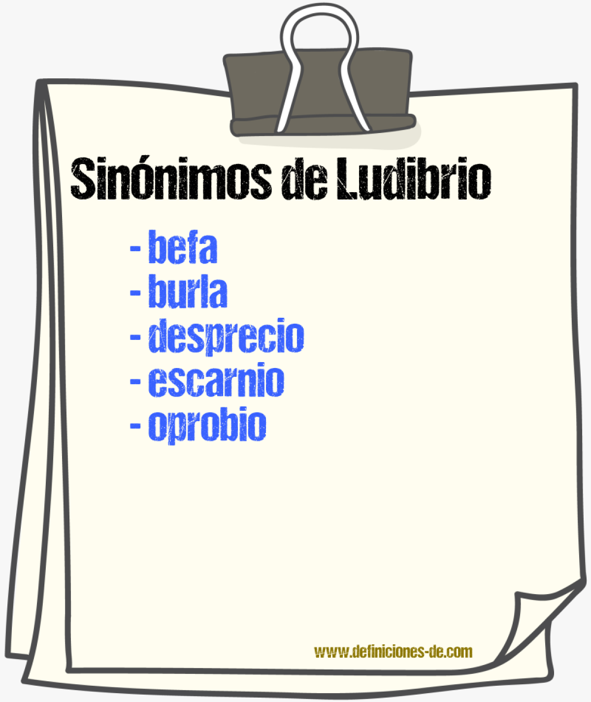 Sinnimos de ludibrio