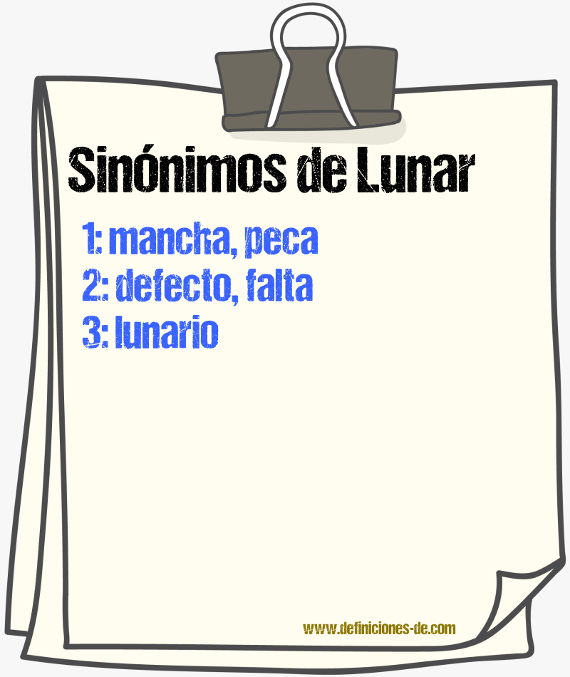 Sinnimos de lunar