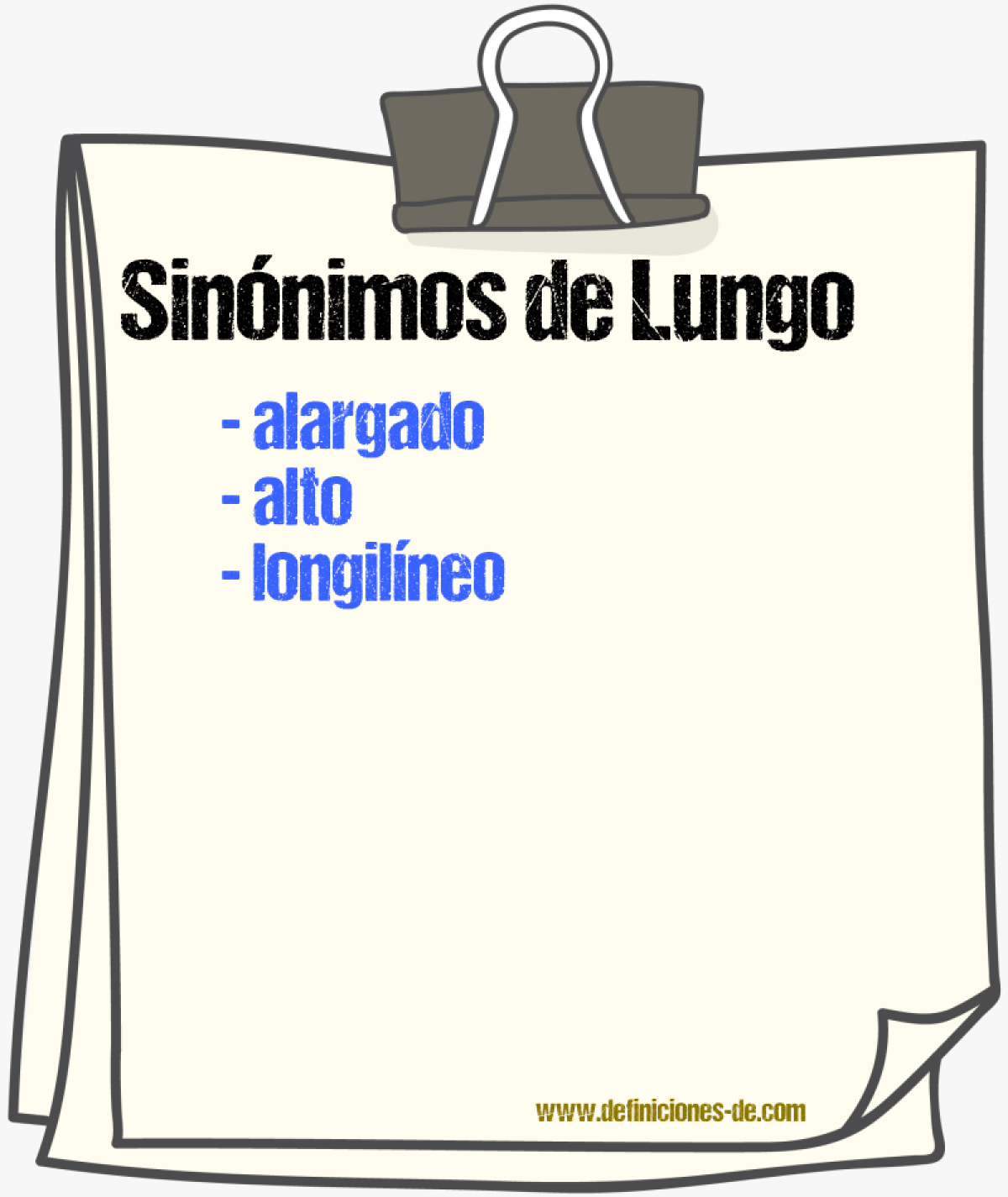 Sinnimos de lungo