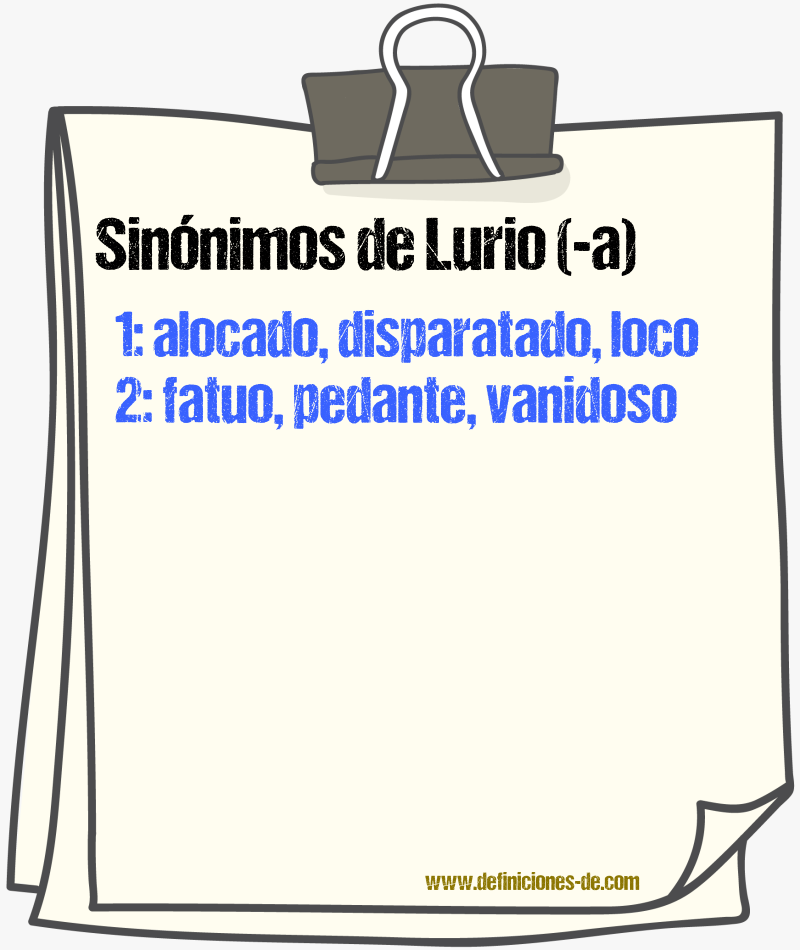 Sinnimos de lurio