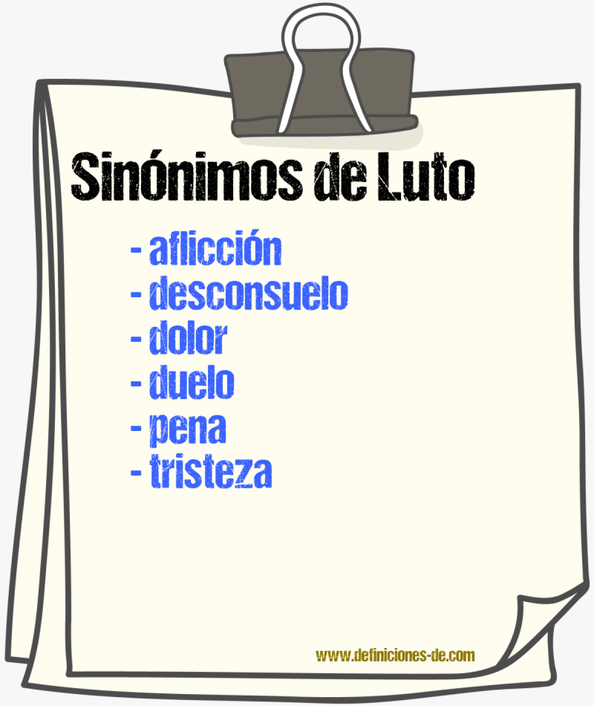 Sinnimos de luto