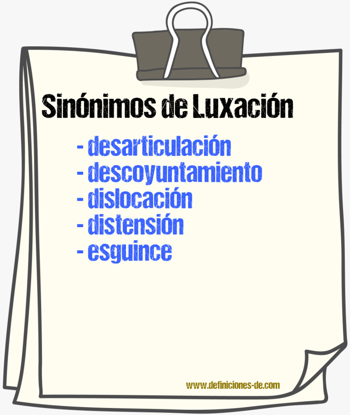 Sinnimos de luxacin