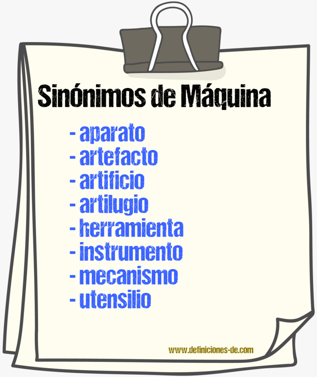 Sinnimos de mquina