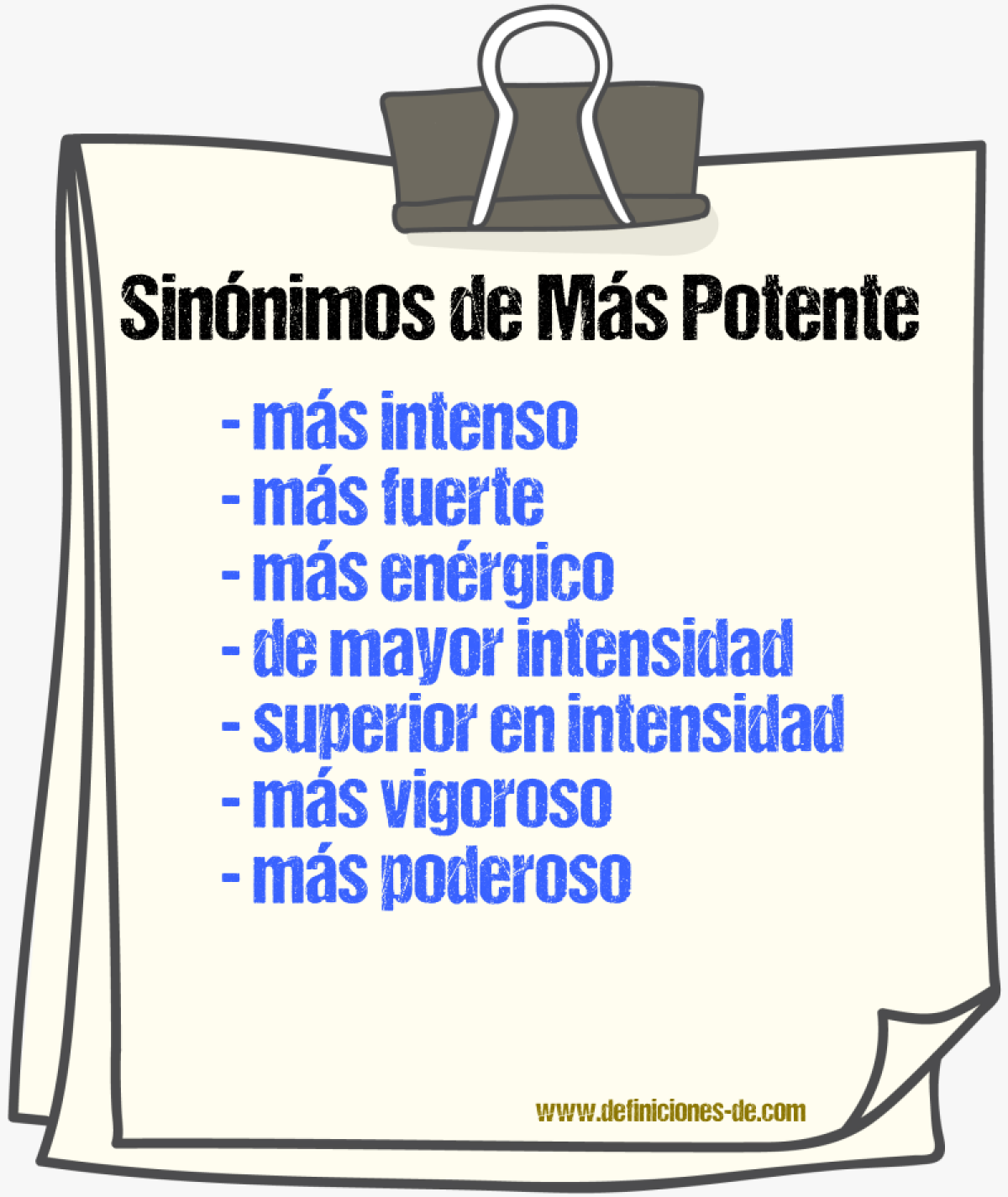 Sinónimos de más potente