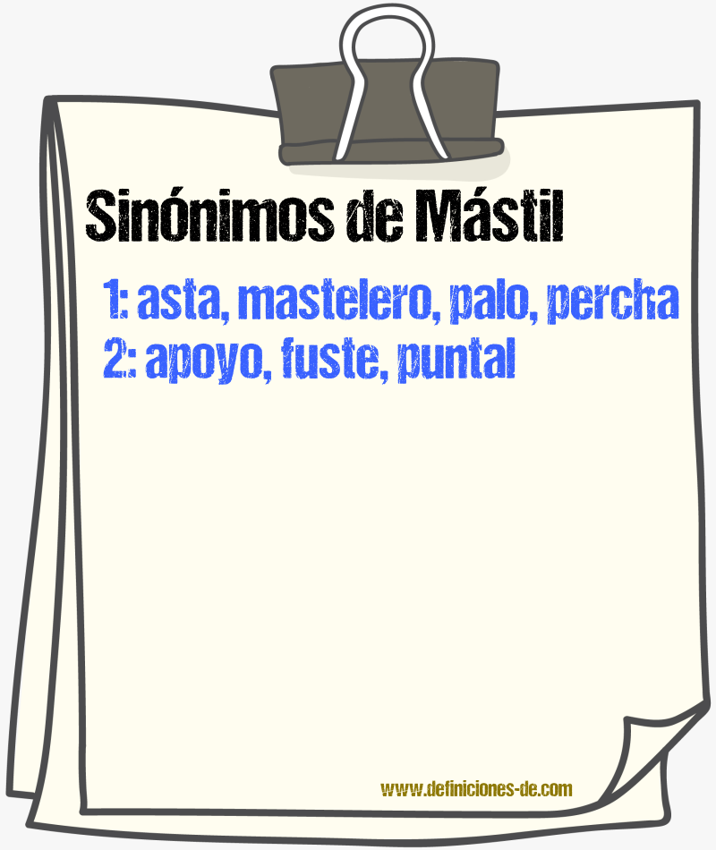 Sinnimos de mstil