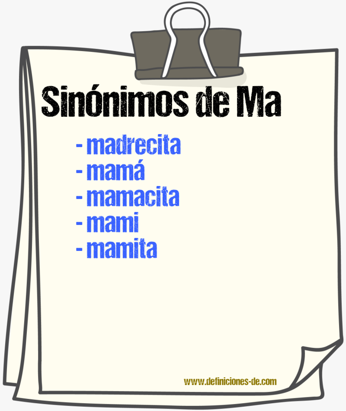 Sinnimos de ma