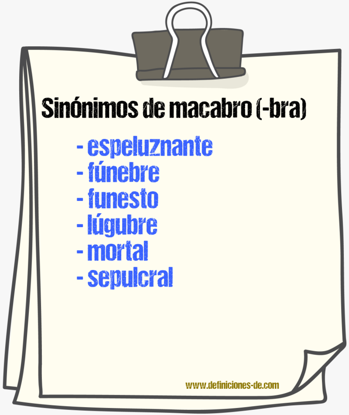 Sinnimos de macabro