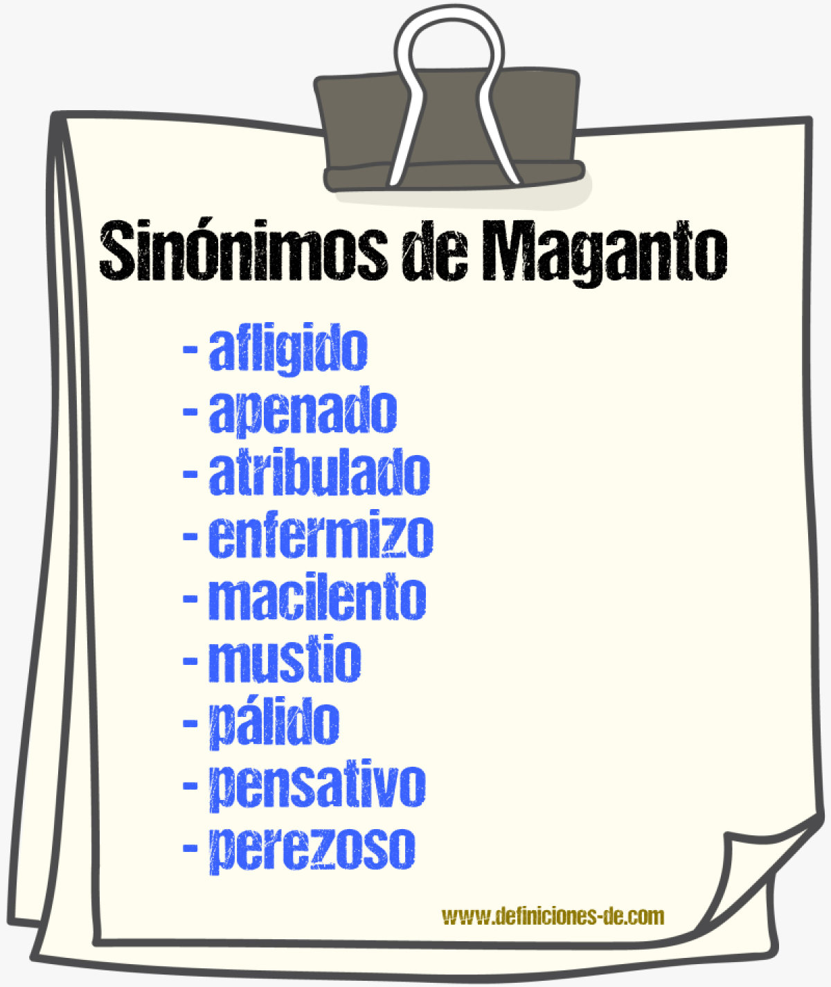 Sinnimos de maganto