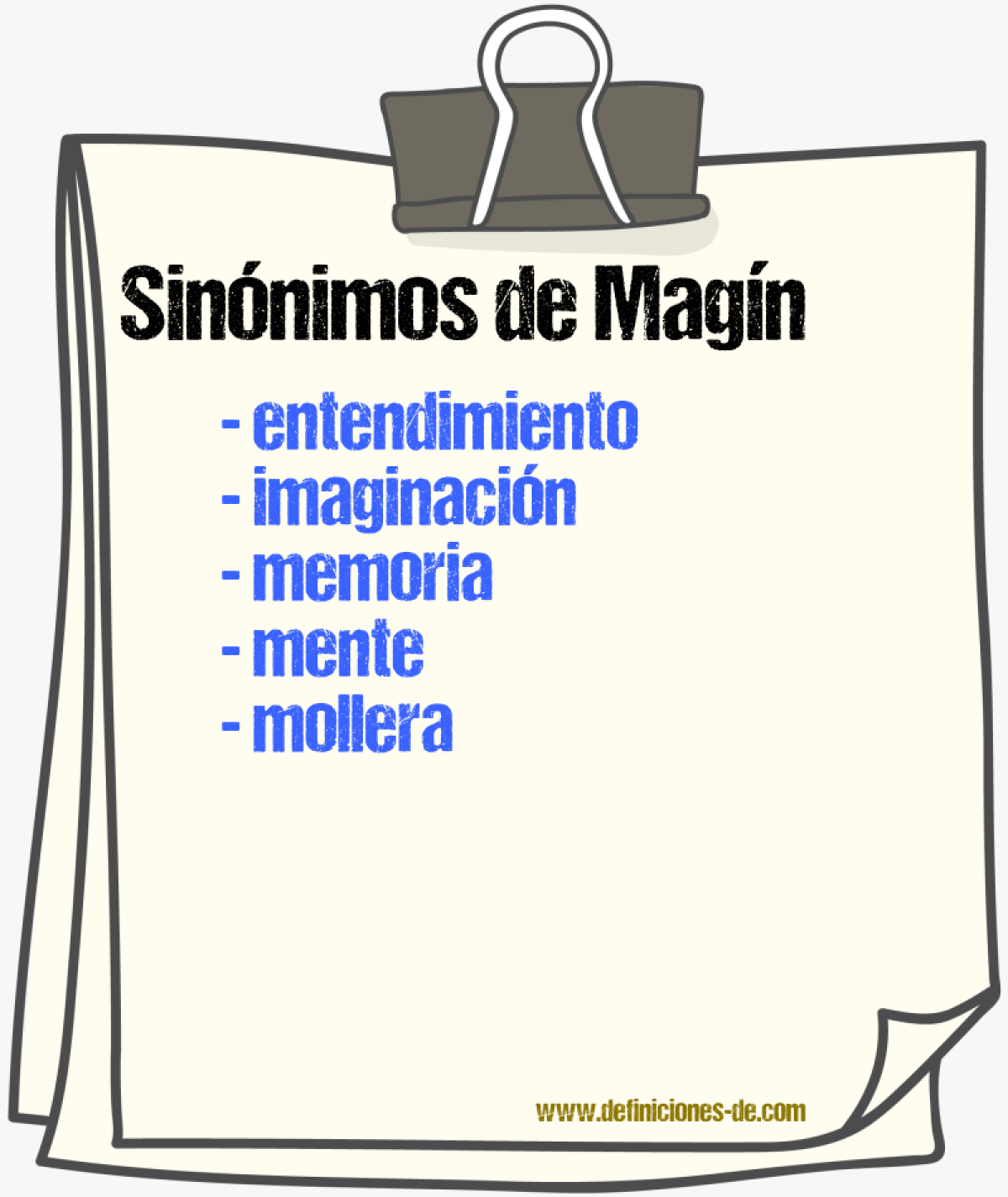 Sinnimos de magn