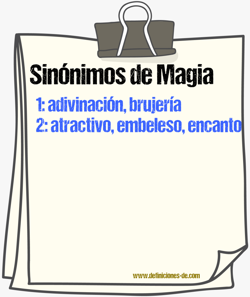 Sinnimos de magia