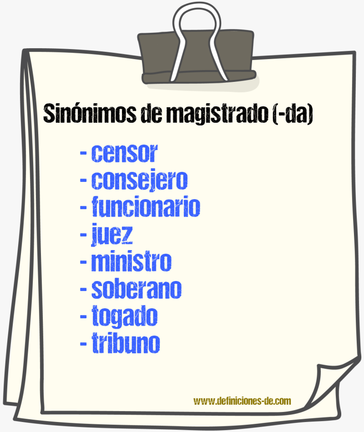 Sinnimos de magistrado