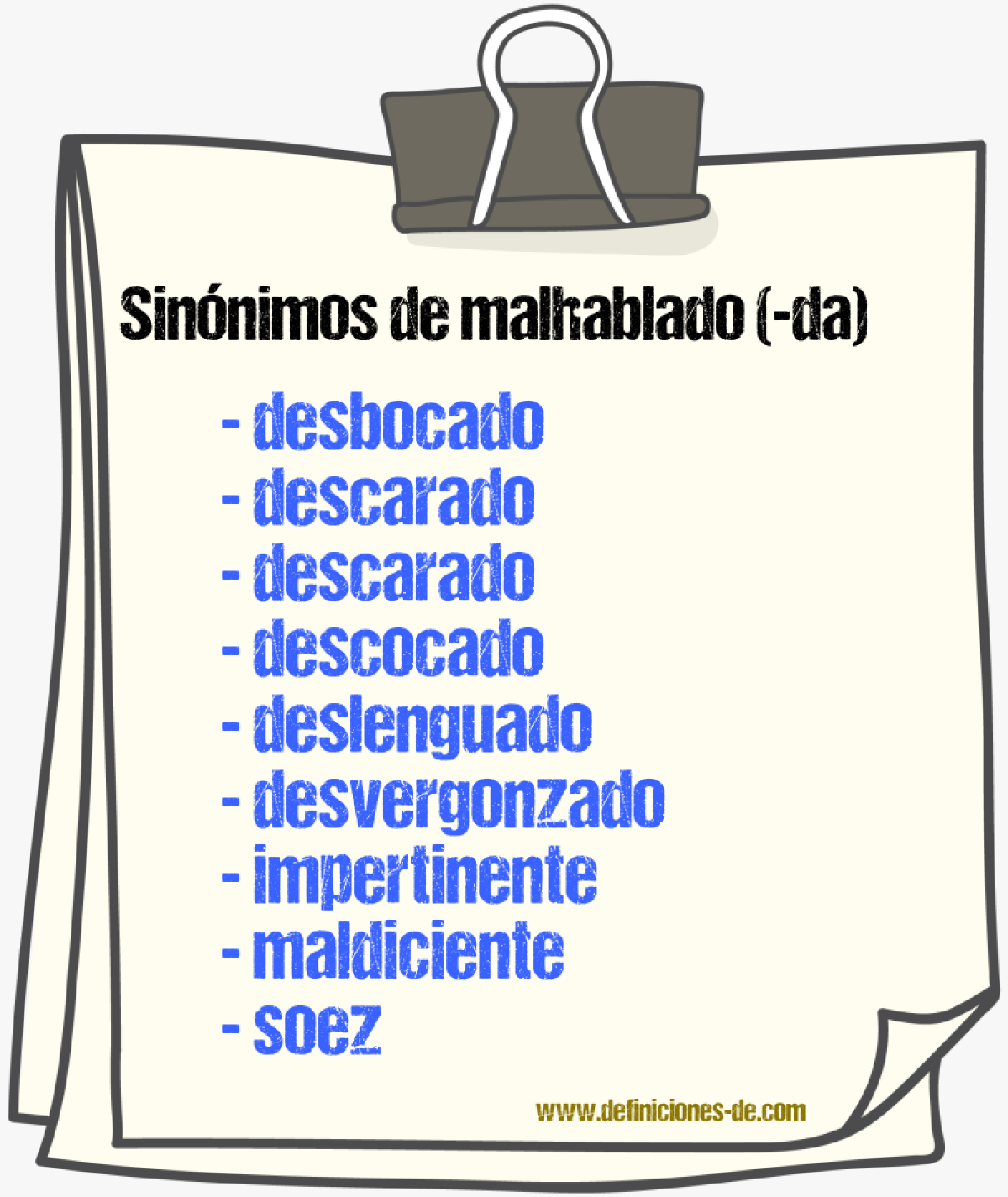 Sinnimos de malhablado