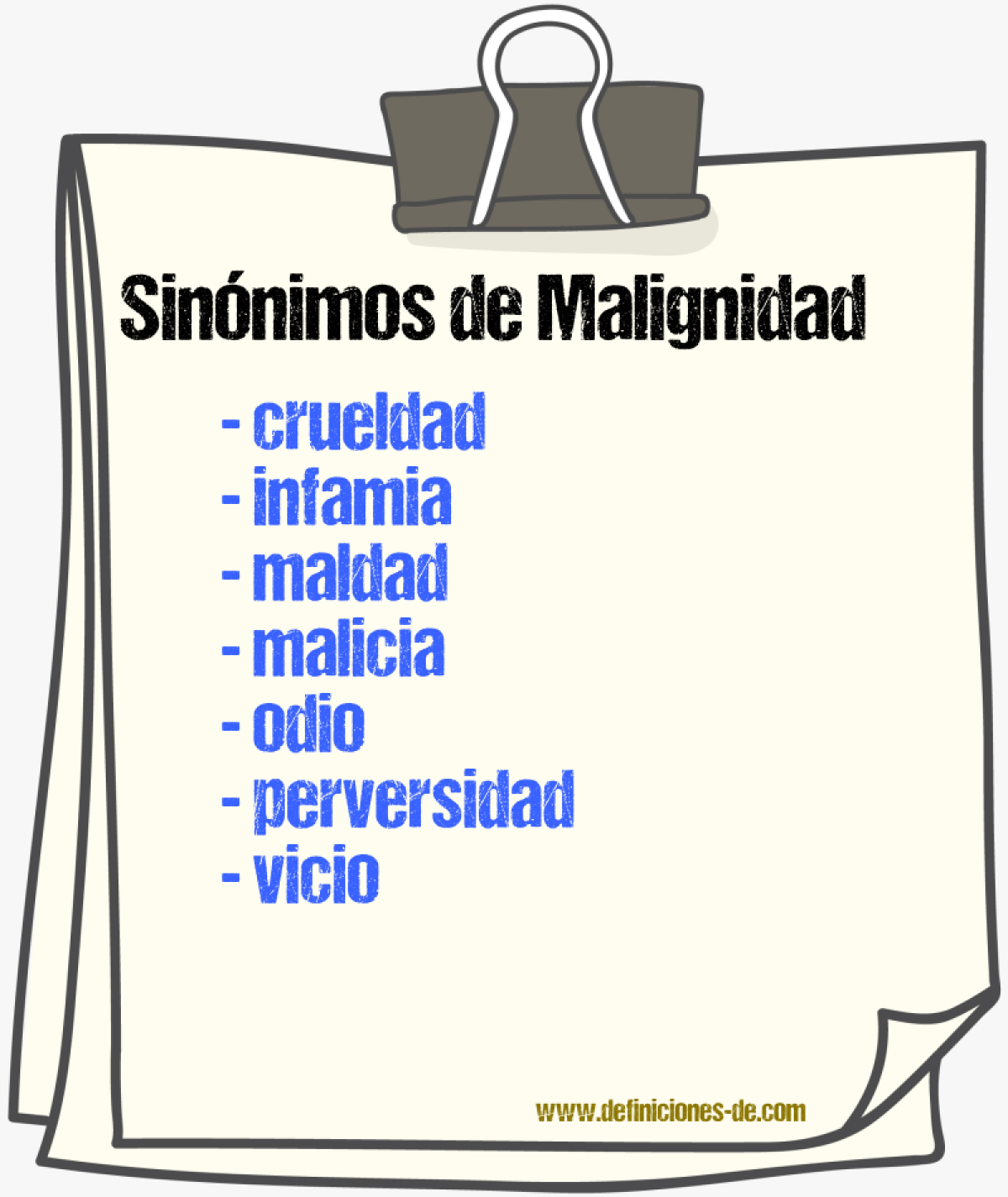 Sinnimos de malignidad