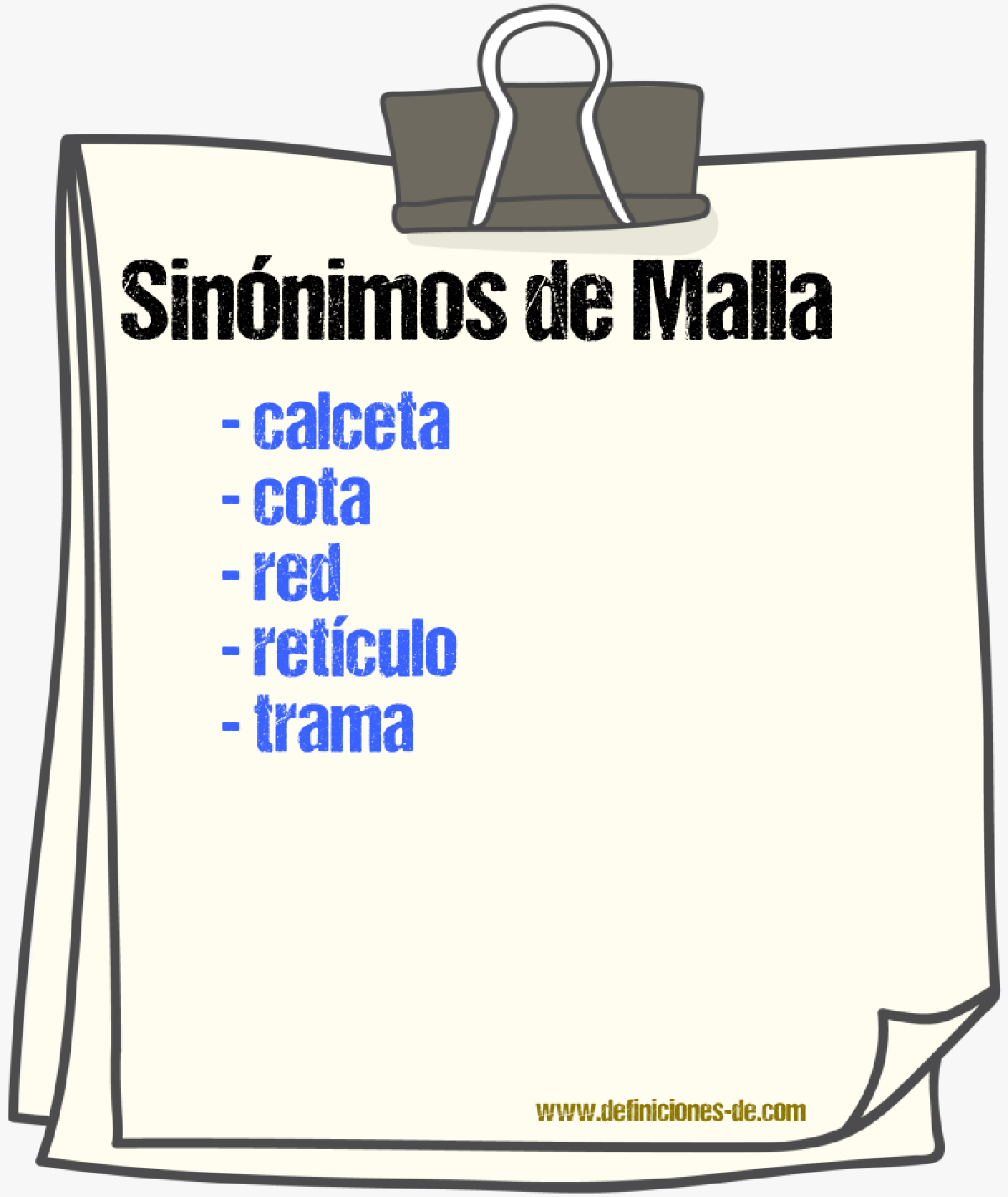 Sinnimos de malla