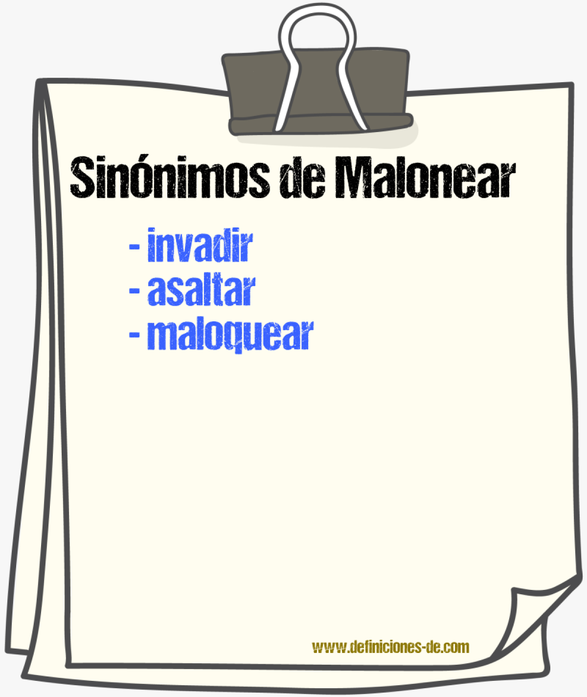 Sinnimos de malonear