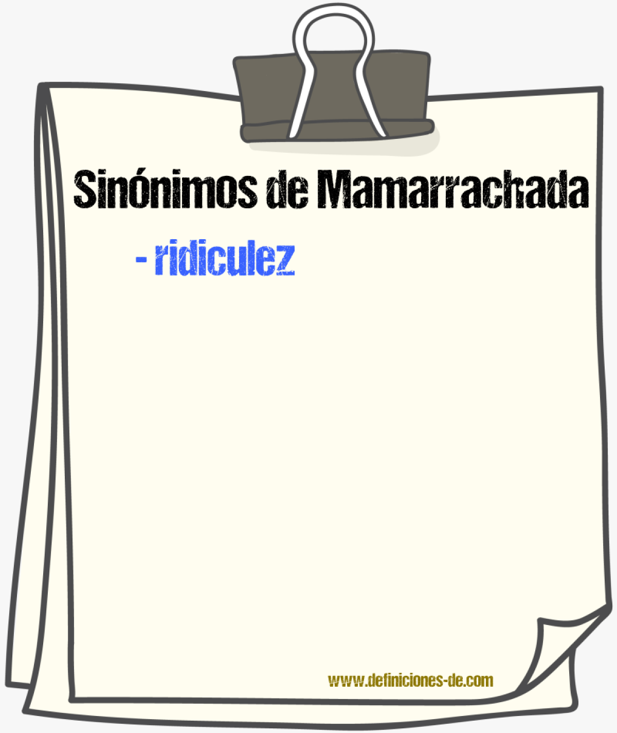 Sinnimos de mamarrachada