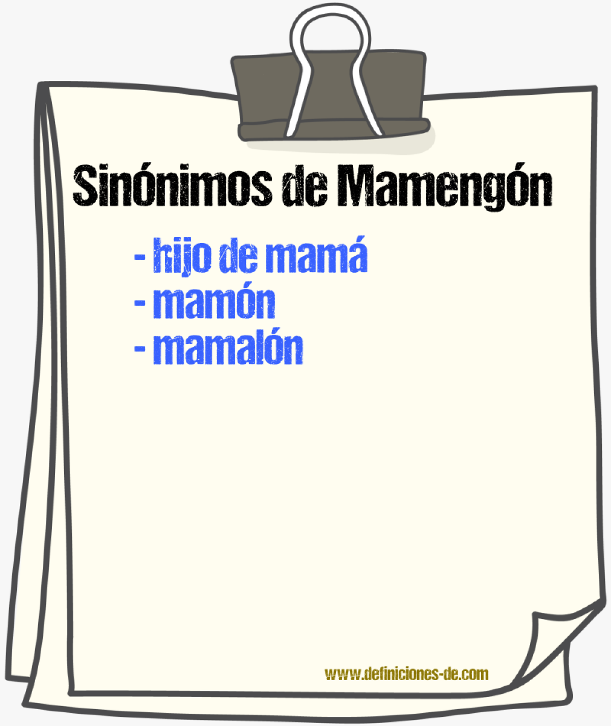 Sinnimos de mamengn