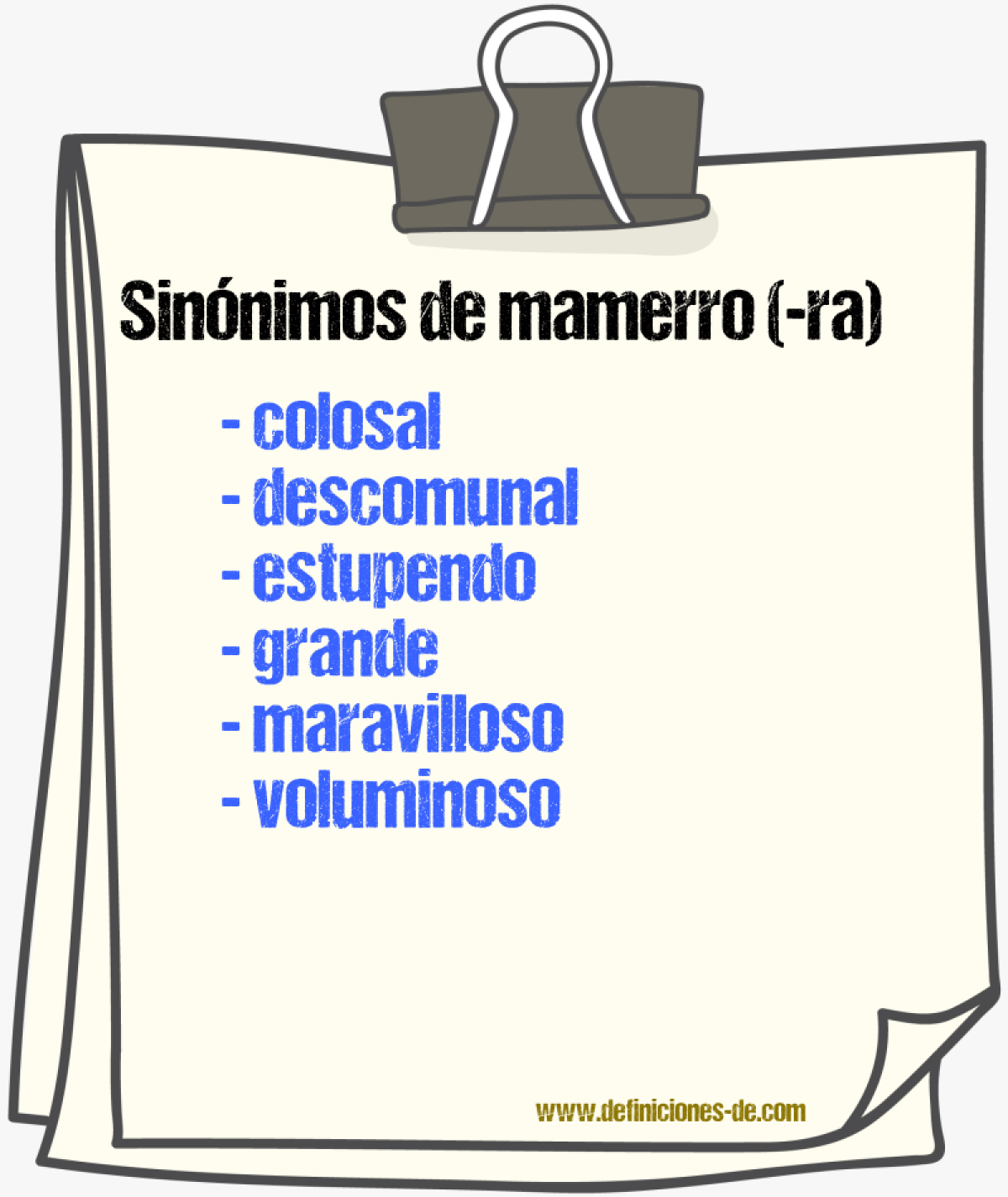 Sinnimos de mamerro