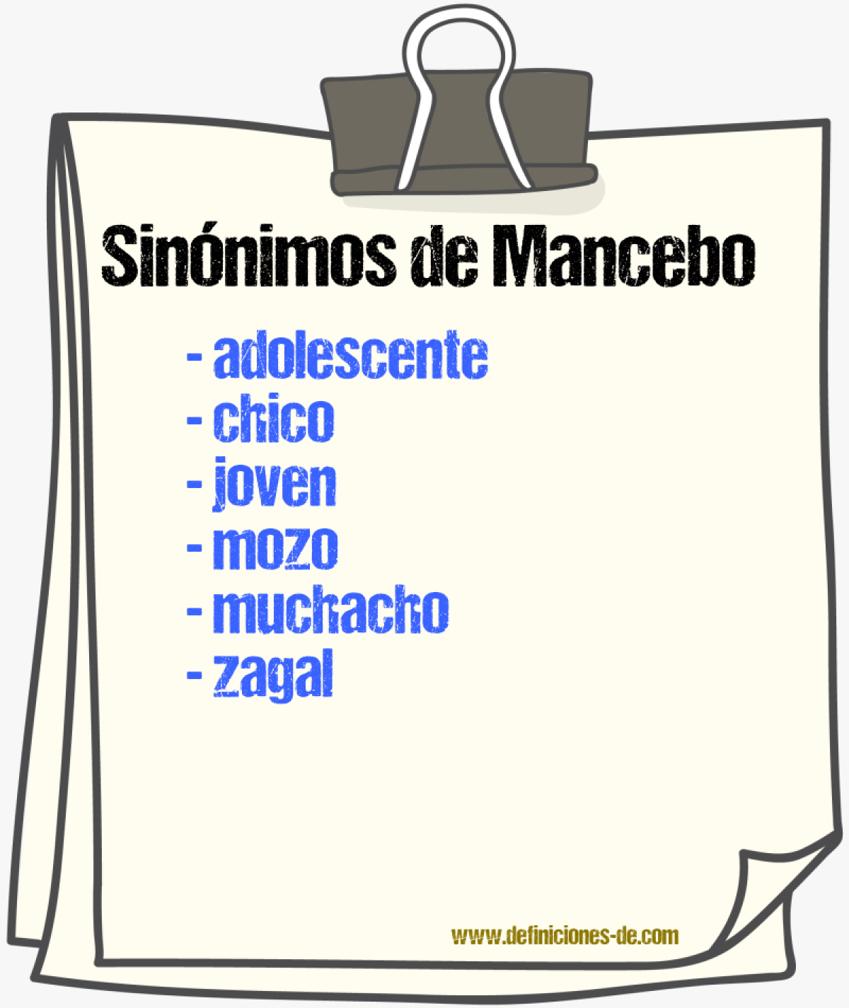 Sinnimos de mancebo