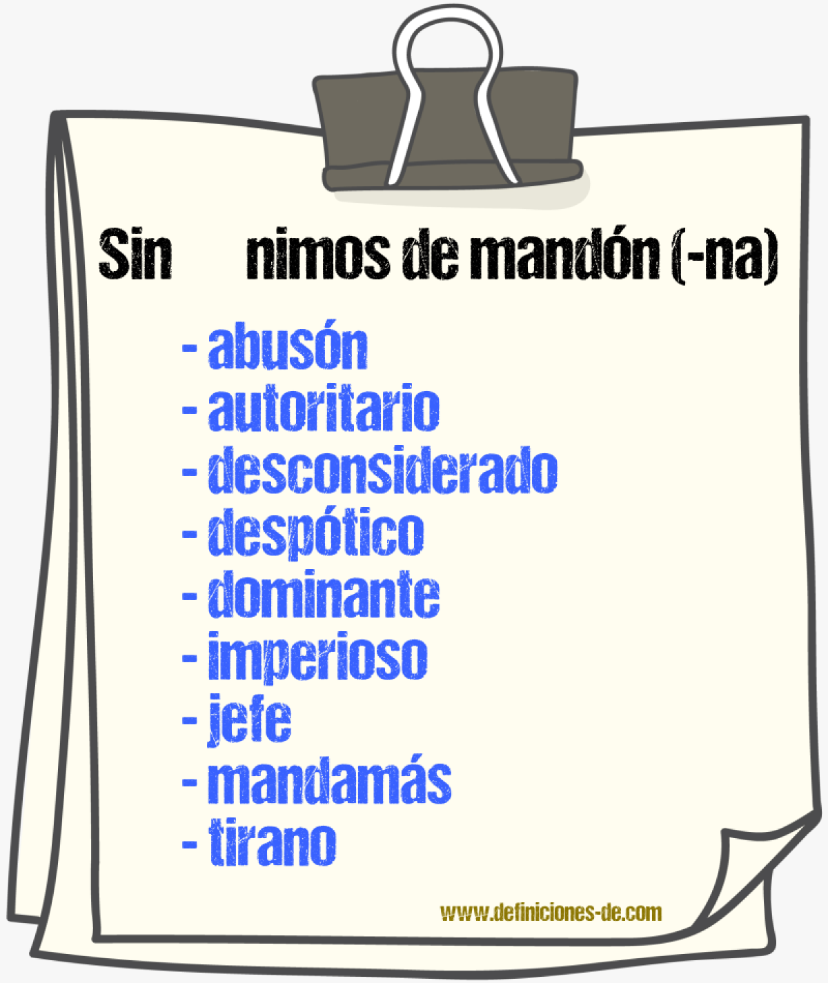 Sinnimos de mandn