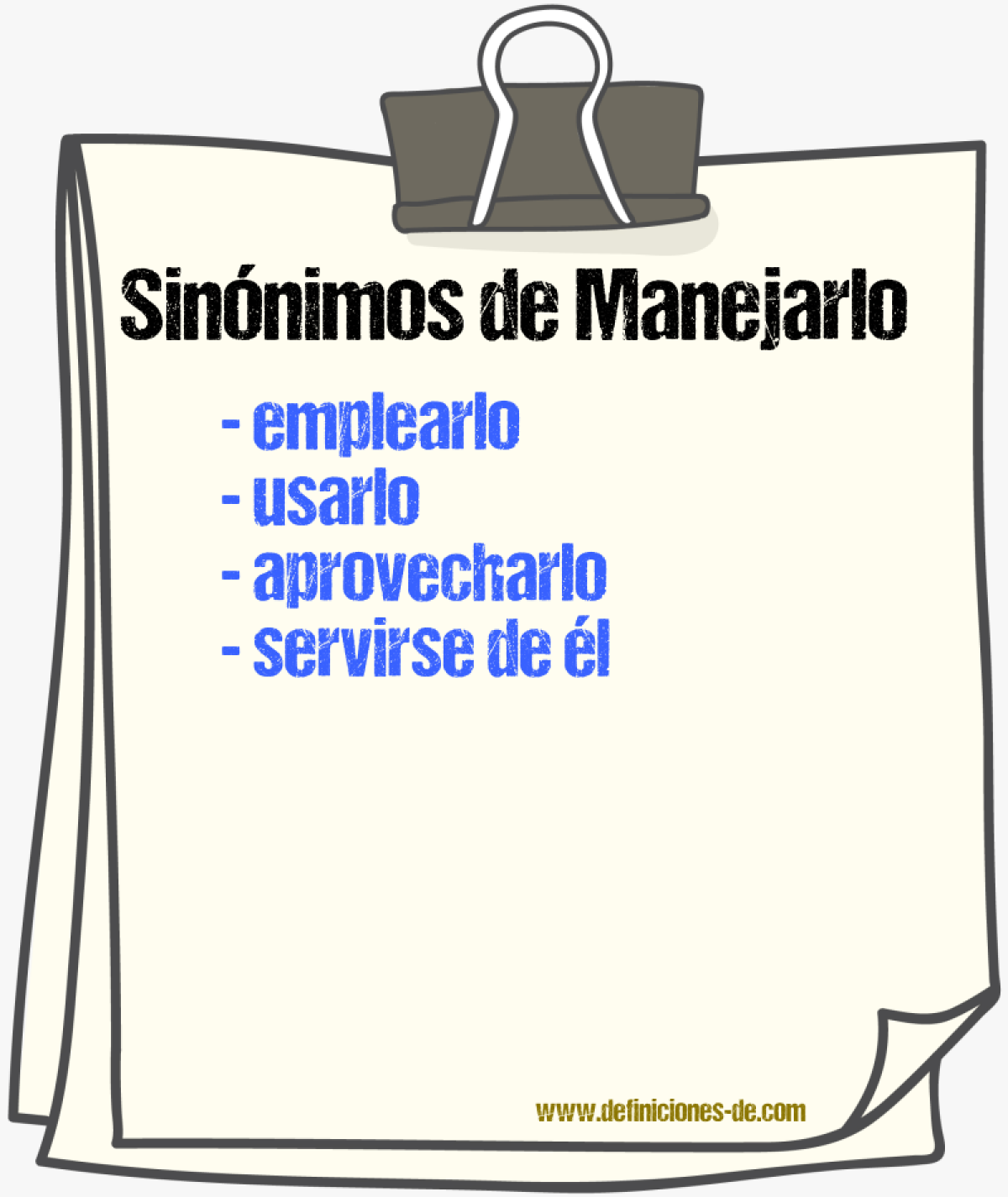 Sinónimos de manejarlo