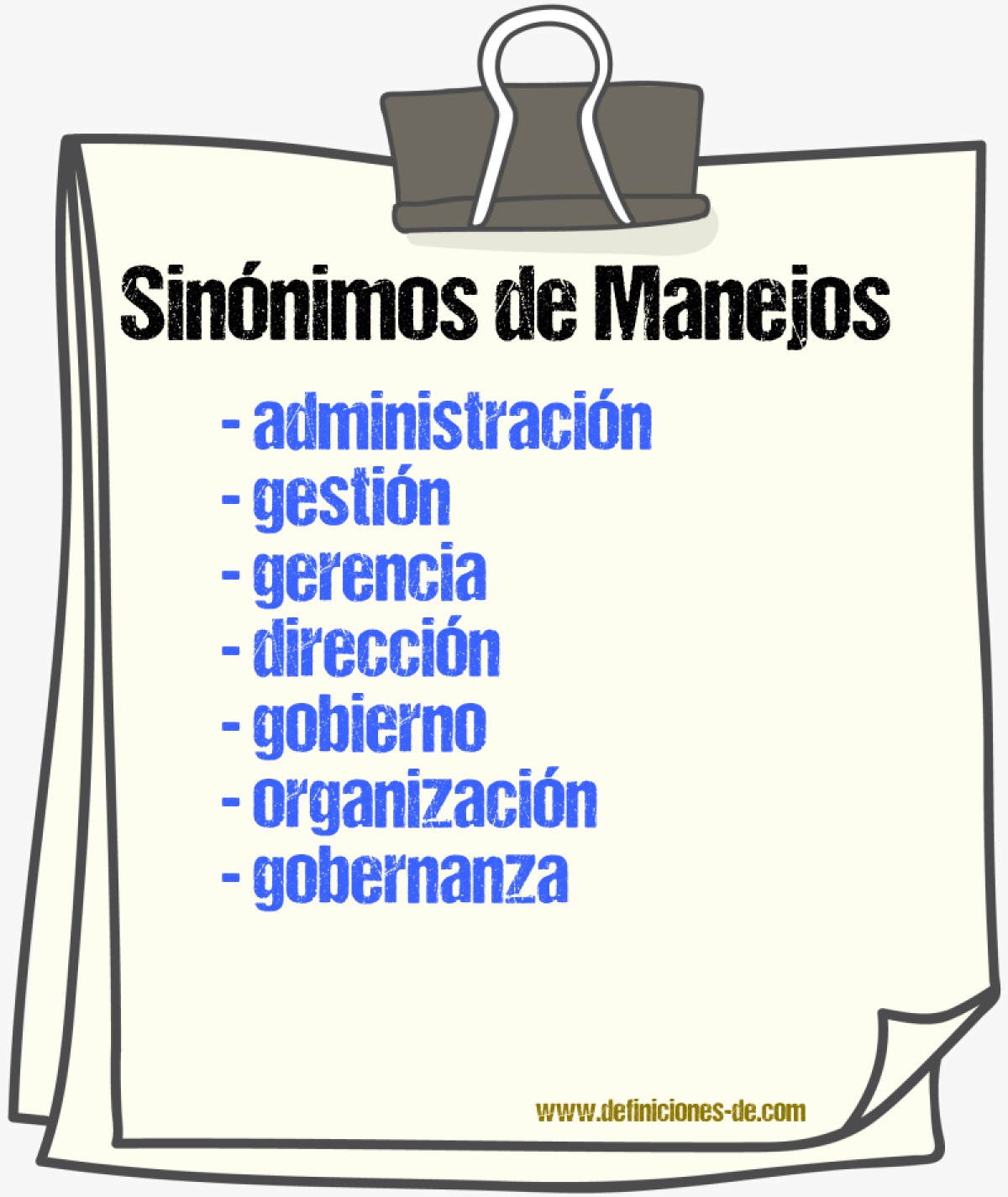 Sinónimos de manejos