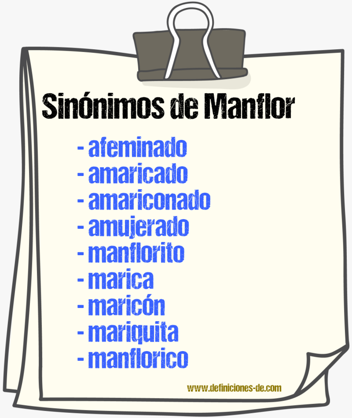 Sinnimos de manflor