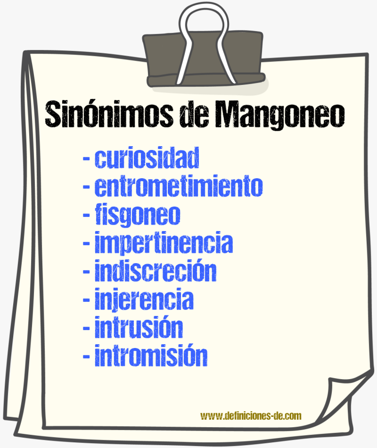 Sinnimos de mangoneo