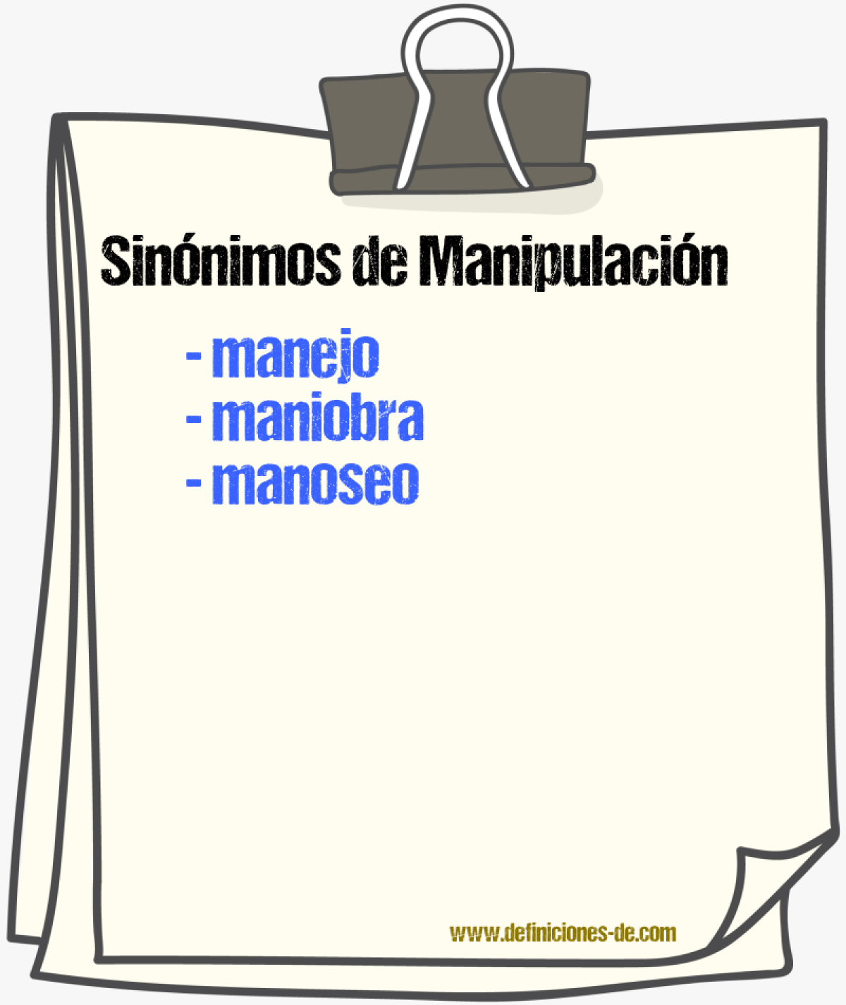 Sinnimos de manipulacin