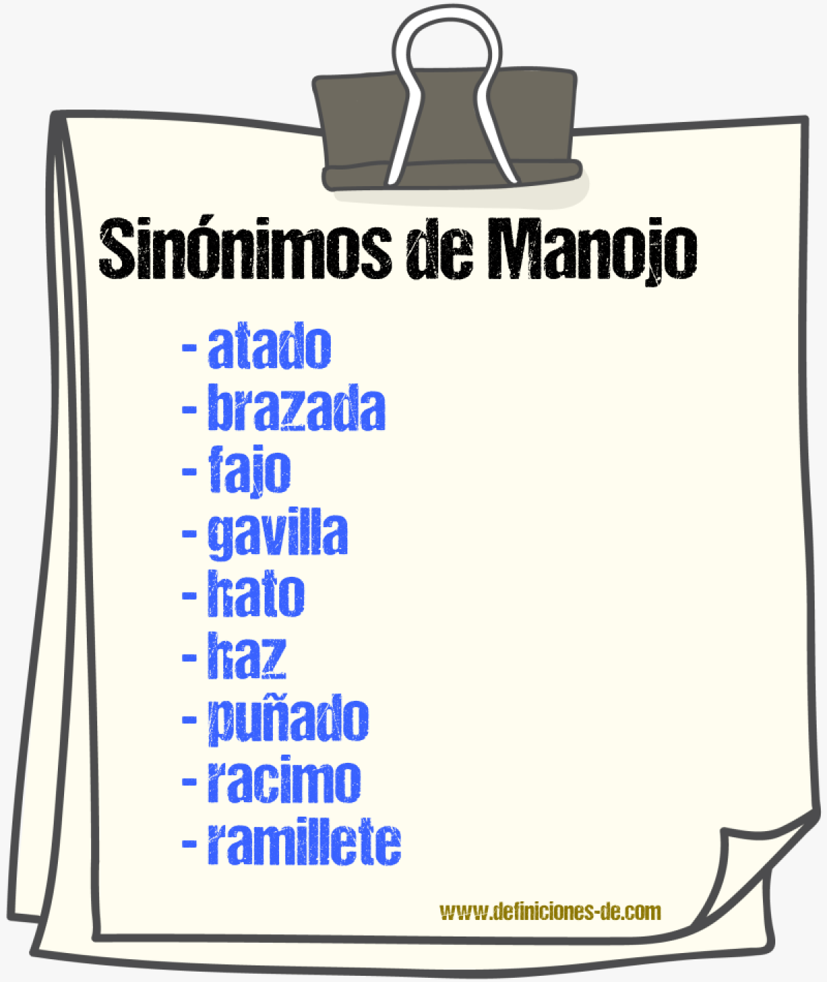 Sinnimos de manojo