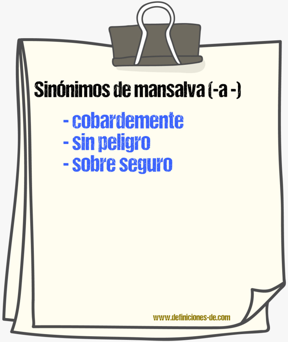 Sinnimos de mansalva