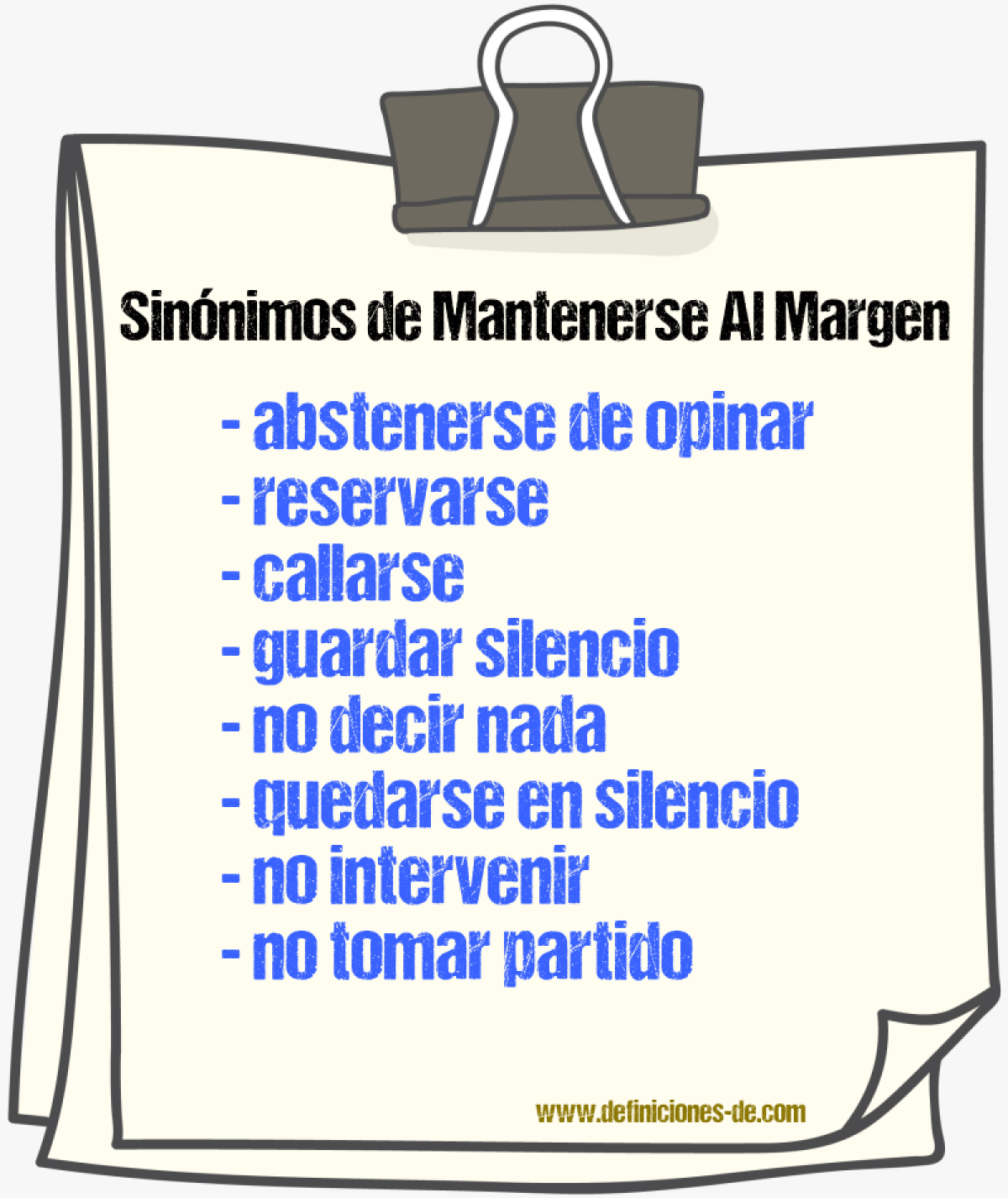 Sinónimos de mantenerse al margen