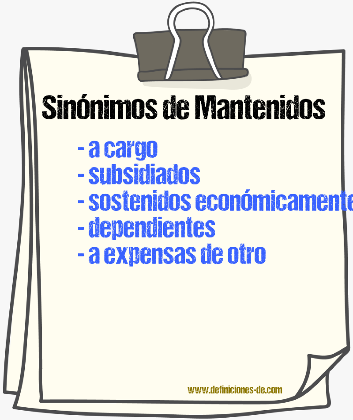 Sinónimos de mantenidos