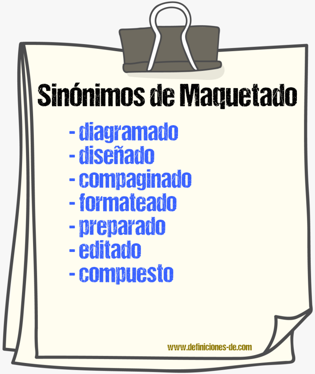 Sinónimos de maquetado