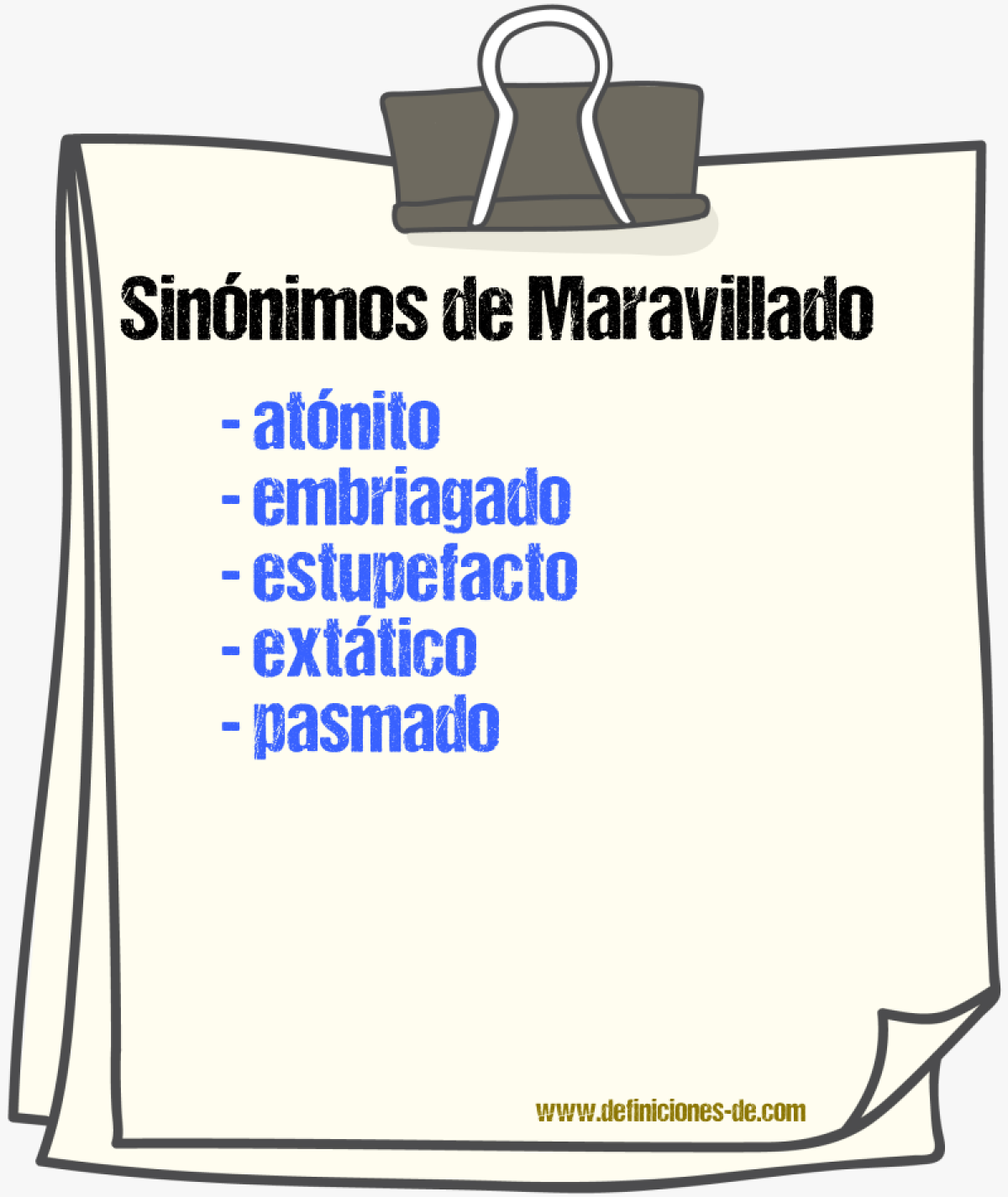 Sinnimos de maravillado