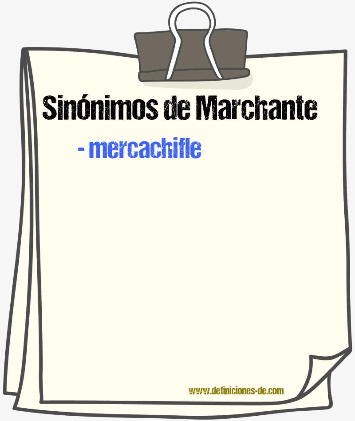 Sinnimos de marchante