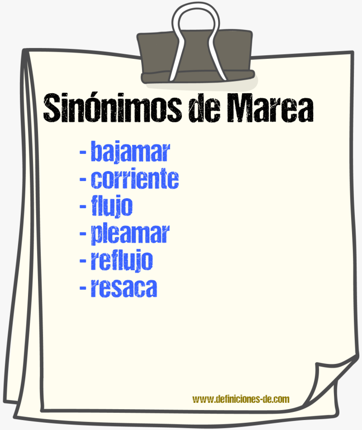 Sinnimos de marea