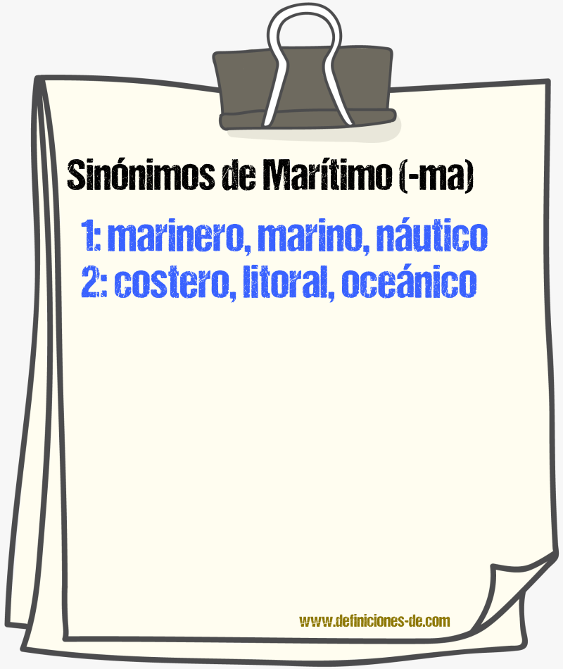 Sinnimos de martimo