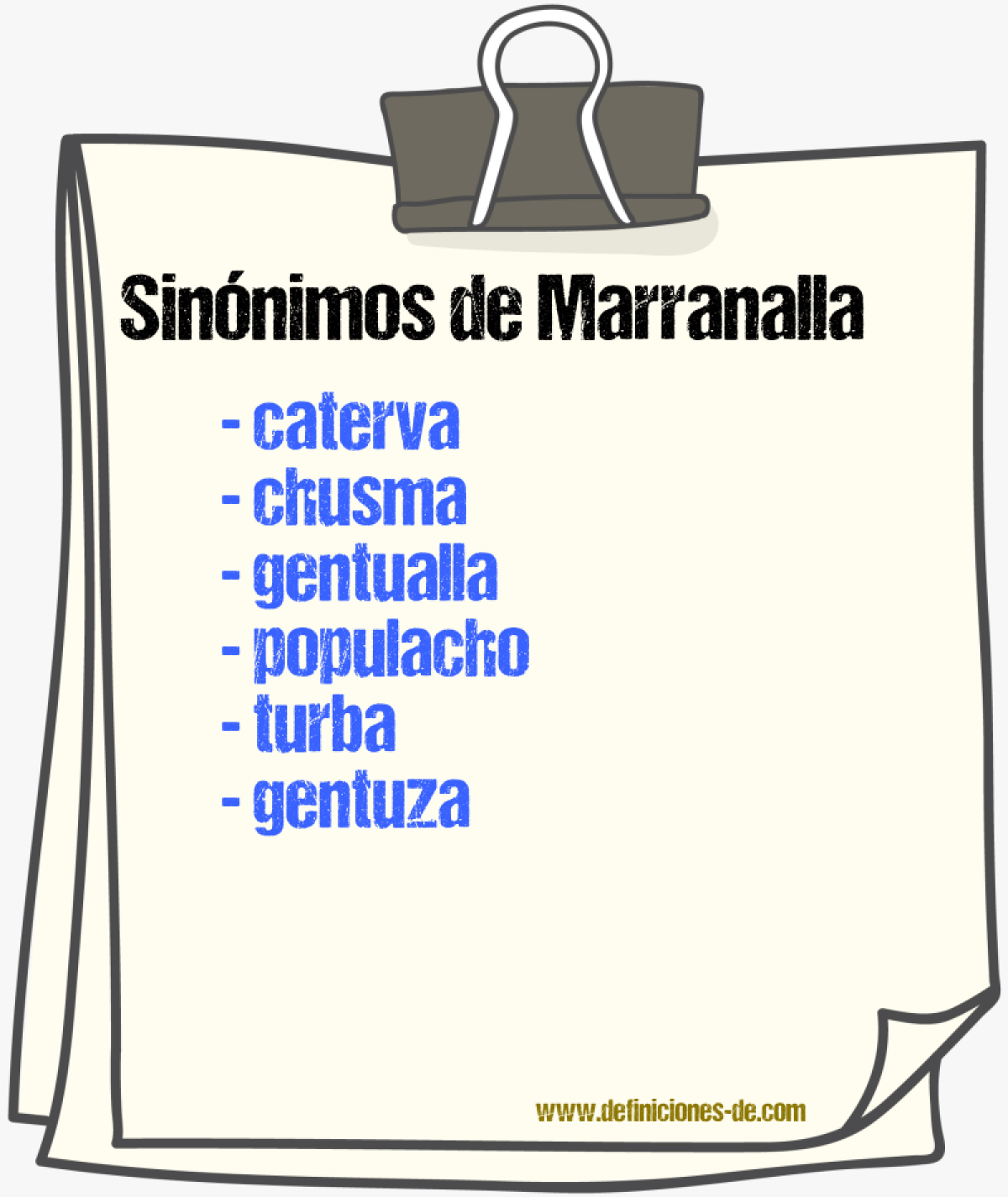 Sinnimos de marranalla