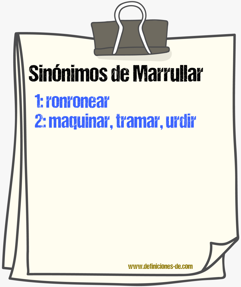 Sinnimos de marrullar