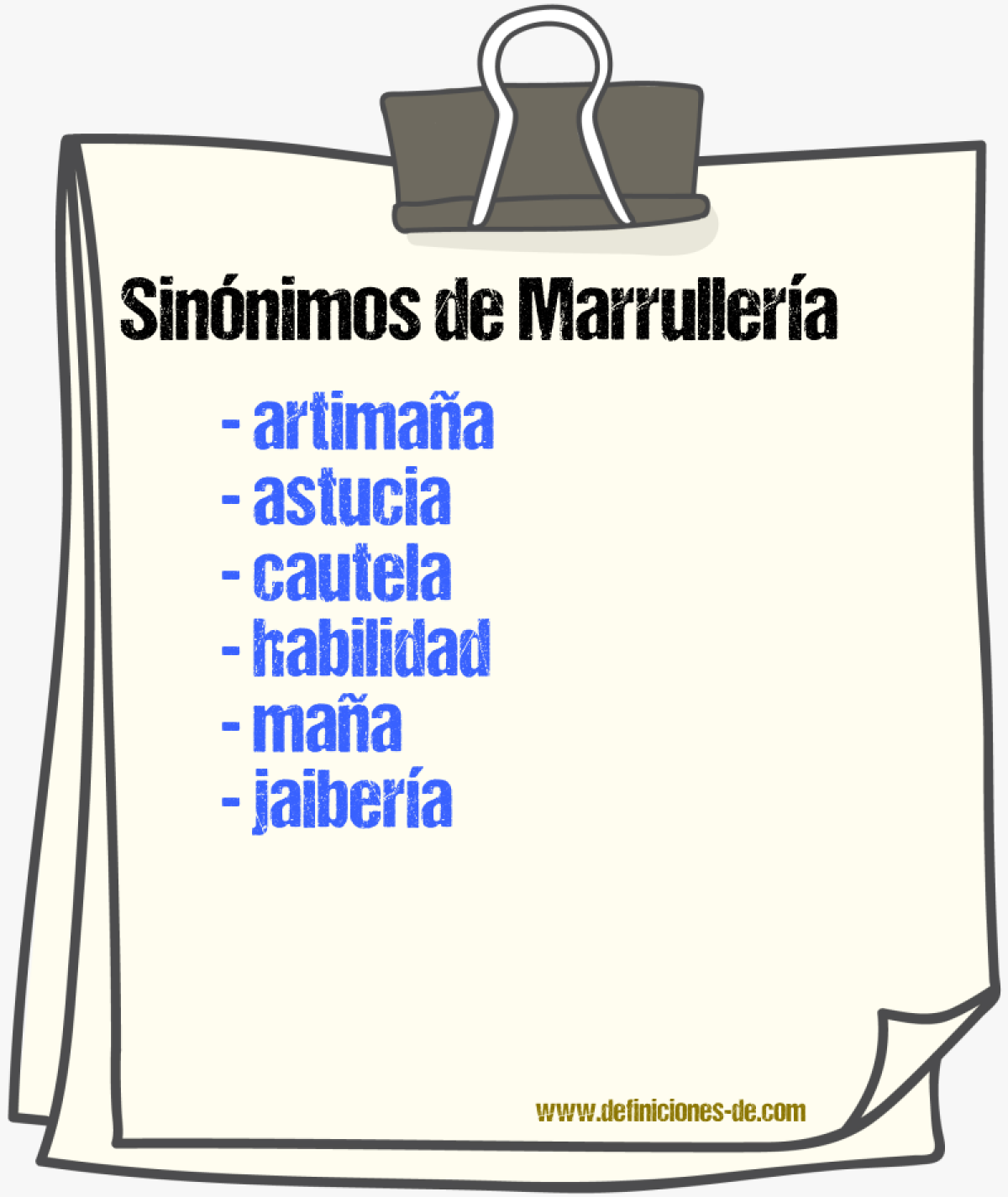 Sinnimos de marrullera