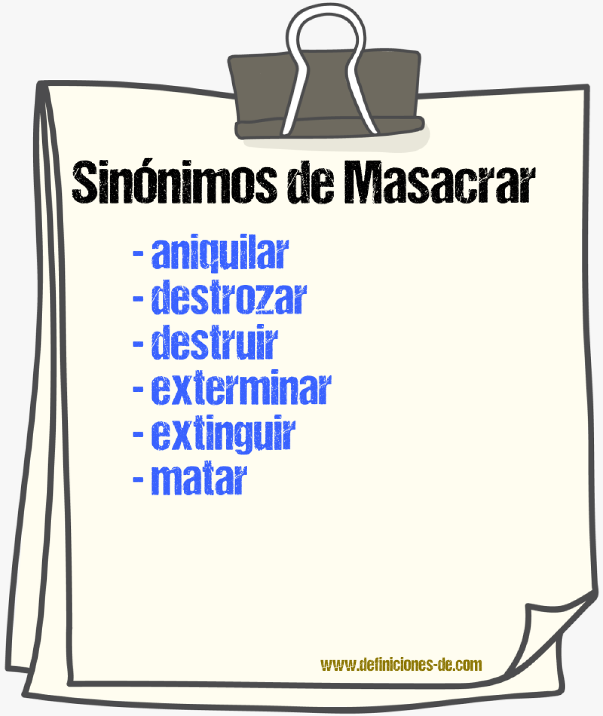 Sinnimos de masacrar