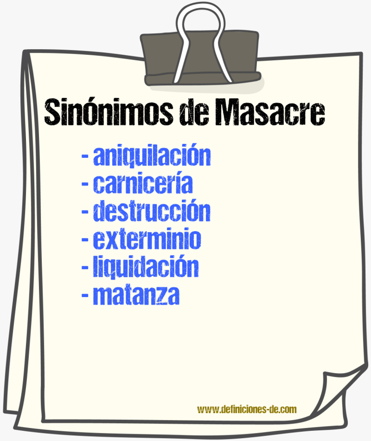 Sinnimos de masacre