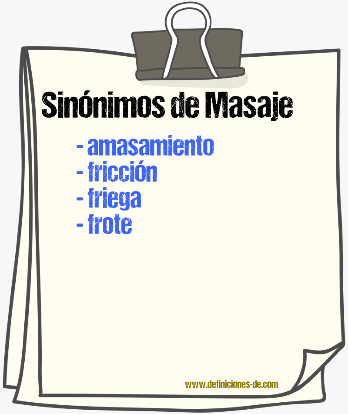 Sinnimos de masaje