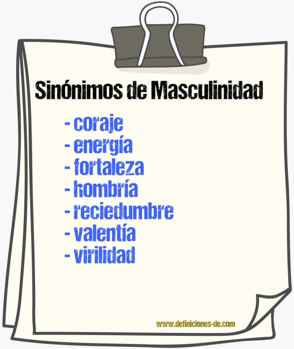 Sinnimos de masculinidad