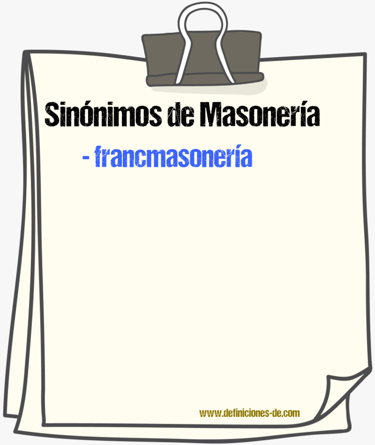 Sinnimos de masonera