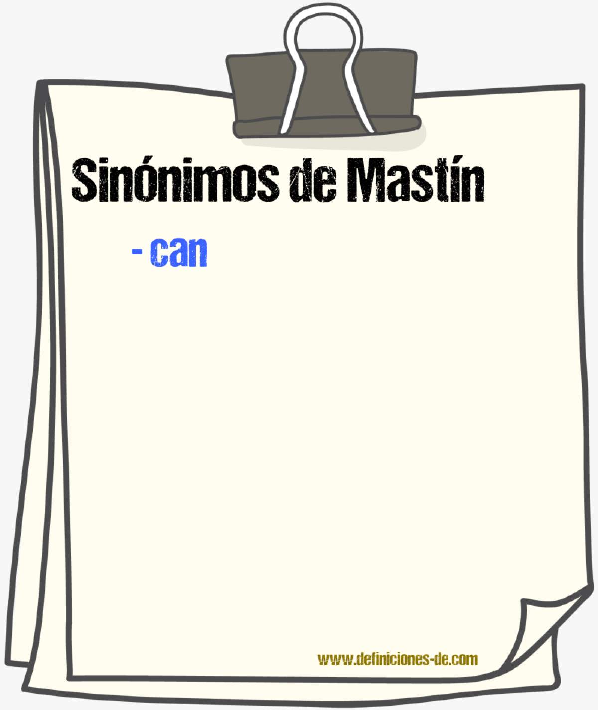 Sinnimos de mastn